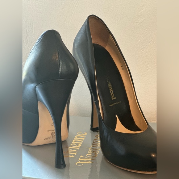 Vivienne Westwood, ‘Skyscraper’ black leather heels - Picture 3 of 7